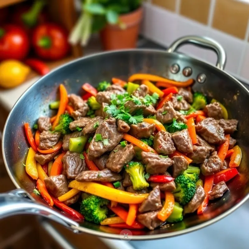 Beef Stir-Fry in a Long Handled Wok image